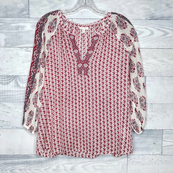 🍉 Soft Joie Floral Patterned Boho Top - Picture 1 of 7